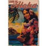 画像: ヴィンテージハワイアンポストカード（Vintage Hawaiian Postcard）ポストカード（木製）