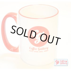 画像: コーヒー・ギャラリー（COFFEE GALLERY）マグカップ（陶磁器）white & red logo