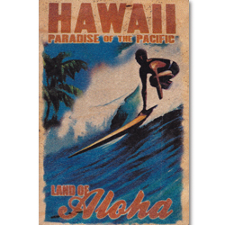 画像1: ヴィンテージハワイアンポストカード（Vintage Hawaiian Postcard）ポストカード（木製）