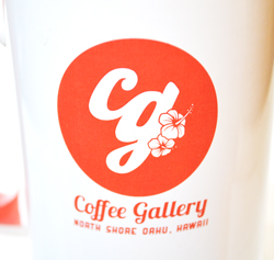 画像: コーヒー・ギャラリー（COFFEE GALLERY）マグカップ（陶磁器）white & red logo